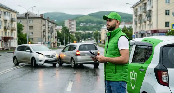 Аварийный комиссар на месте ДТП